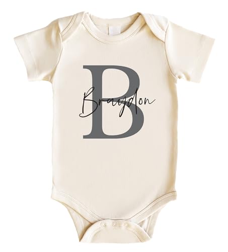 Custom Baby Name Monogrammed Bodysuit Romper