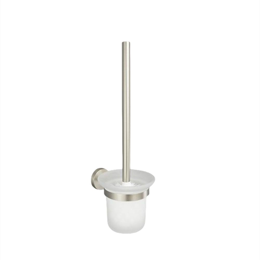 Brosse de toilette murale et supports en nickel contre le désordre