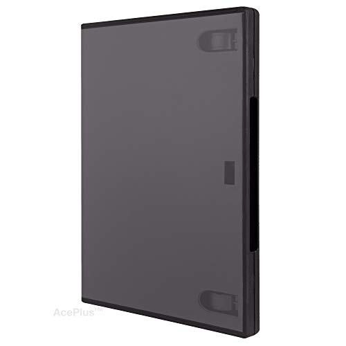 Aceplus 100-Pk Single Black Dvd Cases In Standard Size 14 Mm Thickness With Free 10-Pk Dvd-R 16X Discs #TOP1