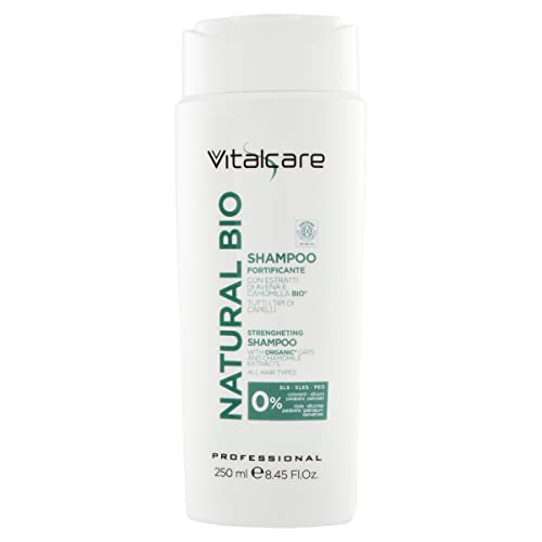 Vitalcare | Natural Bio - Champú Fortificante para el Cabello, con Extractos de Avena y Manzanilla, Champú para Todo Tipo de Cabello, 250 ml