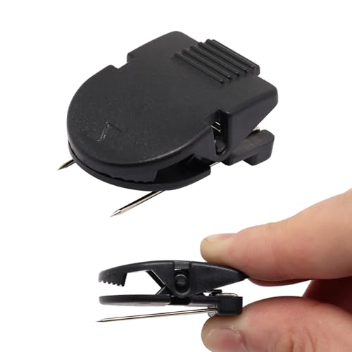 Image of 16pcs Cubicle Clips for Fabric Walls , Plastic Cubicle Hook, Push Pin Picture Hangers Panel Wall Clips for Hanging Photos Office Notes Memos Messages Frame (Black)