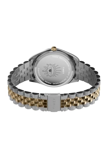 Image of TIMEX Jacquie Aiche Analog Watch for Women with Multicolor Round Dial & Two Tone Stainless Steel Bracelet Band Water Resistant Women's Wrist Watches - TW2W63700X6