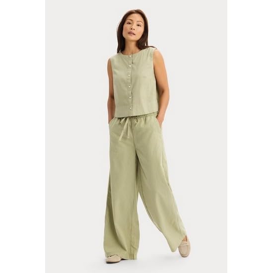 Dockers Maglietta Senza Maniche Button-Front L