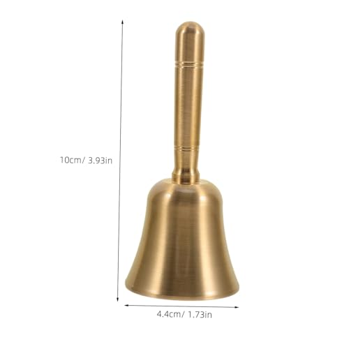 OFFSCH Christmas Handheld Bell Polished Finish Desk Bell for Service Hand Call Bell Loud Ringing Hand Bell for Classroom Reception Desks Parties and Holiday Events