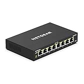 NETGEAR (GS308EV4) Switch Ethernet 8 Ports RJ45 Métal Gigabit(10/100/1000),Switch RJ45 Web Manageable Serie Plus, Plug-and-Play, Silencieux sans Ventilateur , positionnement sur Un Bureau ou au Mur