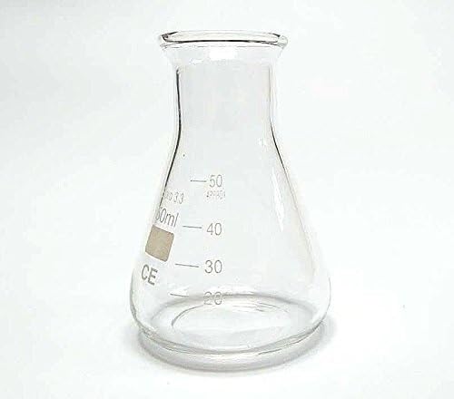 Beuta Conica in Vetro Borosilicato - Resistente al Calore, Graduata con Superficie di Scrittura, 50ml a 2000ml(50ml)