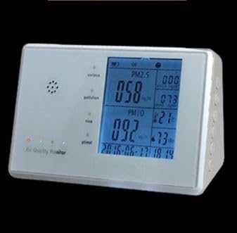 Feinstaubmessgerät Partikelmessgerät Laser (PM2.5/PM10) Formaldehyd (HCHO) Benzol/Methylbenzol/TVOC FS3-WEISS
