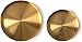 Set of 2 Round Gold Decorative Trays, & Storage Organizers with Polished Finish (Medium 7.8