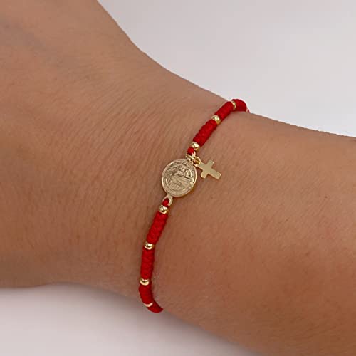 Cruzone St Benedict Medal Adjustable Red String Pulsera San Benito #TOP3