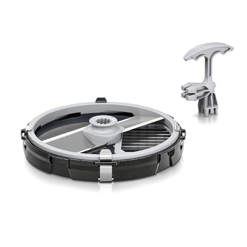 Bosch Würfelschneider MUZS68CC, Zubehör passend für Küchenmaschine Serie 6, Serie 8, OptiMUM, gleichmäßige Würfel, Würfeleinsatz 9 mm, inklusive Gitterreiniger