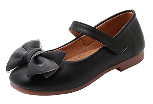 Girls’ Sweet Bows Ankle Strap Princess Dress Shoes Mary Jane Flats(Toddler/Little Kid/Big Kid)
