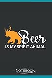 Photo Gallery beer is my spirit animal funny beer notebook: matte finish cover, lined college ruled paper, planner 6 x 9 inch 120 lined notes Photo Gallery beer is my spirit animal funny beer notebook: matte finish cover, lined college ruled paper, planner 6 x 9 inch 120 lined notes