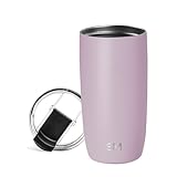 Simple Modern Vaso Termico Cafe para Llevar con Tapa Abatible | Taza Termica de Café Helado de Acero Inoxidable Aislada | Regalos para Mujeres & Hombres | Voyager | 470ml | Lavender Mist