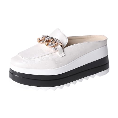 Women's Platform & Wedge Mules Closed Toe Slip on Retro Wedge Shoes 2024 Fashion Dress Shoes Lightweight Comfortable Sneakers