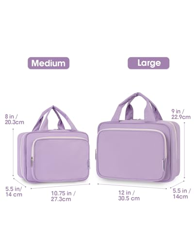 Image of Narwey Hanging Toiletry Bag for Women Toiletries Bag for Travel Size Essentials Accessories, A-Purple, Large