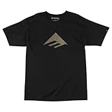  EMERICA T-Shirt TRIANGLE FILL 12.0 S/S black/print M
