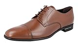 Prada Men's 2EC122 Z4C F0050 Brown Leather Business Shoes US 10 / EU 9 (43)