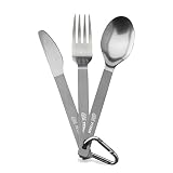 Esbit TC3TI Titanbesteck 3-teilig, Grau, One Size
