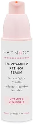 Farmacy Retinol Serum for Face - 1% Vitamin A Anti Aging - Resurfacing Wrinkle Formulated with Encapsulated Retinol + Ceramide NP to Prevent Moisture Loss + Replenish Skin Barrier (30ml)