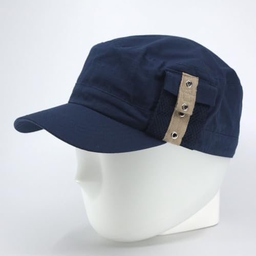 Image of The Vintage Year Heavy Stitching Washed Cotton Cadet Hat - Durable Military Baseball Cap for Men & Women, Outdoor Casual Wear