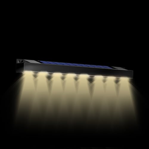 Genérico Lámparas Solares De Pared Para Exteriores | Luminarias Exteriores Con Sensor De Movimiento,Foco Impermeable 8 LED Para Jardín Patio Entrada Sendero Y Fachada