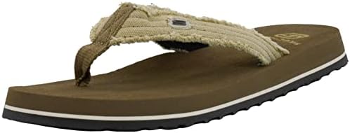 Skechers USA Men's Fray Cotton Thong,9 M US,Brown