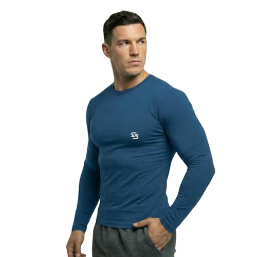 Image of Men's Compression Shirts Long Sleeve, Base-Layer Quick Dry Workout T Shirts Sports,Gym, Running T-Shirt