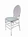 Lot de 4 chaises empilables Transparentes avec Assise en Vinyle Blanc