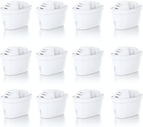 Molifal Water Filter Cartridges Compatible with Brita Maxtra Maxtra+ 12 Pack for Marella Style Elemaris Jugs 5-Stage Filtration Removes Chlorine Odor Metals BPA-Free Great for Coffee & Cooking