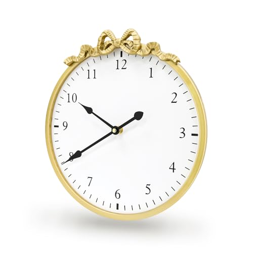 TopCity Vintage Gold Round Wall Clocks,30CM Decorative Wall Clock for Living Room, Metal Frame Retro Modern Numerals Clock for Bedroom,Kitchen,Office - Cosy Home Interiors TopCity Vintage Gold Round Wall Clocks,30CM Decorative Wall Clock for Living Room, Metal Frame Retro Modern Numerals Clock for Bedroom,Kitchen,Office - Image 2