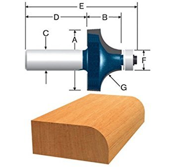 Bosch 85297MC 1/2 in. x 11/16 in. Carbide-Tipped Roundover