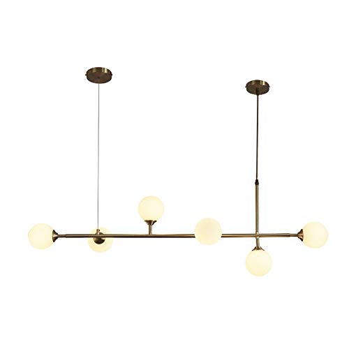 Lustre 6 lumières moderne en laiton doré plafonnier LiChA