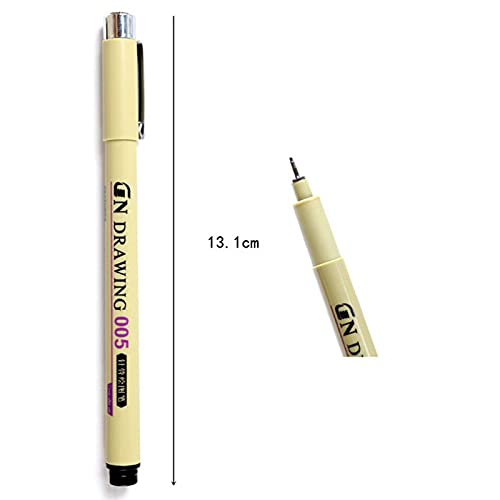 Set de 6 bolígrafos de tinta gel negro Tooloflife miniatura 2