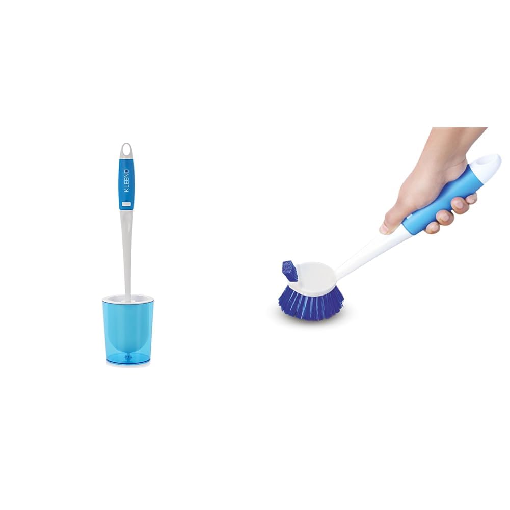 Kleeno by Cello Premium Plastic Toilet Brush with Holder (Blue and White,Pack of 2 Piece) (B082FKT9LW) Amazon Price History, Amazon Price Tracker