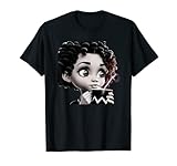 Adorable chica Kawaii Chibi con pelo rizado Camiseta