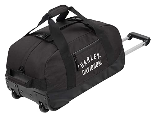 Harley-Davidson 21" Carry-On Rugged Twill Rolling Duffel Bag - Black (22")2