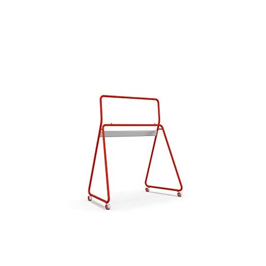 Vibe Interactive Whiteboard Stand | Smart Whiteboard Stand | Digital Monitor Stand for 4K Touchscreen Collaboration Smart Whiteboard, 55" (Red)