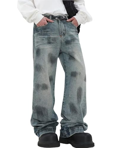 Y2k Mens Baggy Jeans Aesthetic Skater Pants Hip Hop Vintage Jnco Jeans Harajuku Denim Pants Streetwear