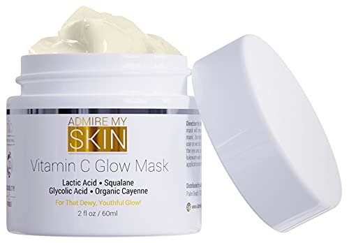 Vitamin-C-Mask-For-Face--Brightening-Face-Masks-Skin-Care-Contains-Glycolic-Acid-and-Lactic-Acid-Squalane-Oil--Hydrating-Beauty-Face-Mask-for-Glowing-Youthful-Skin-and-Smooth-Even-Skin-Tone-2oz Vitamin C Mask For Face – Brightening Face Masks Skin Care Contains Glycolic Acid and Lactic Acid + Squalane Oil – Hydrating Beauty Face Mask for Glowing Youthful Skin and Smooth Even Skin Tone 2oz
