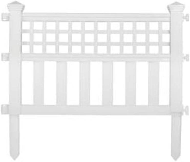 White Garden Fence 10pc Set Resin 20.5"H x 24"W (me)