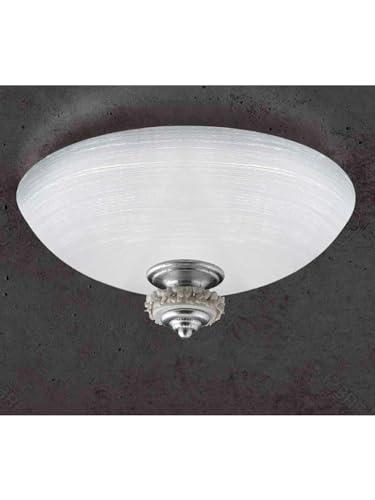 Plafonnier en verre et porcelaine Pl 142/30 luminaire chic entrée