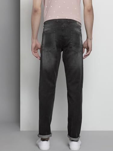 Image of The Indian Garage Co Men Slim Fit Solid Mid-Rise Stretchable Jeans