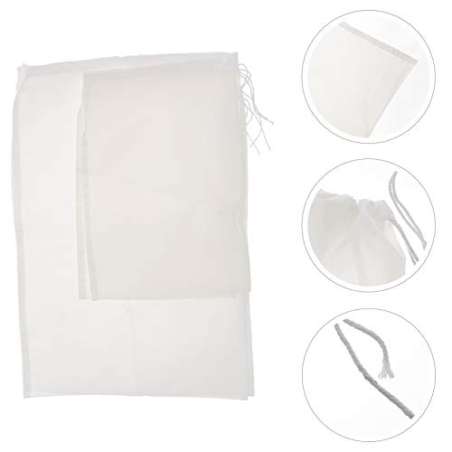 Hemoton 4 peças de saco de leite de nozes de malha fina de nylon com coador para amêndoa, coco, iogu