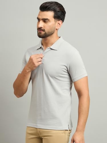 Image of Men's Half Sleeve Solid Cotton Polo T-Shirt | Premium Soft Fabric