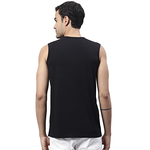 Image of Mack Jonney Regular Fit Cotton Solid Gym Vest for Men (Pack of 2)-V SL ANT RST 02-P
