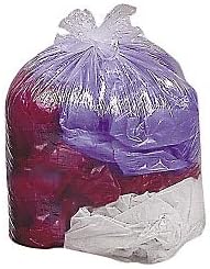 Genuine Joe GJO01010 Low-Density Trash Can Liner, 10 Gallon Capacity, 24" Length x 23" Width x 0.60 mil Thickness, Clear (Box of 500)