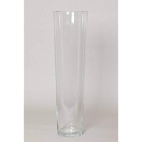 INNA-Glas Floor vase KAIA, conical/round, clear, 28"/70cm, Ø 7 / 17cm - Transparent vase/Conical vase Cover