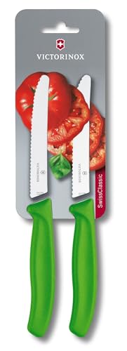 Victorinox Swiss Classic, Frühstücksmesser, Brötchenmesser, Scharfe Klinge, Wellenschliff, 11 cm, Kunststoffgriff, Rostfreier Stahl… – Ansicht 2
