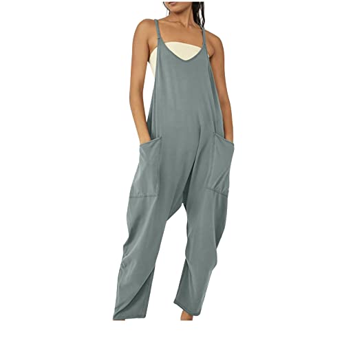 Damen Jumpsuit Mit Weitem Bein - Bequemer Overall Für Sommer Und Urlaub