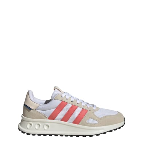 adidas Women's Run 84 Sneaker, White/Preloved Scarlet/Wonder White, 6
